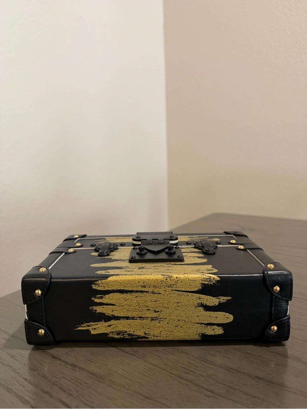 Louis Vuitton Black Petite Malle Trunk Bag
